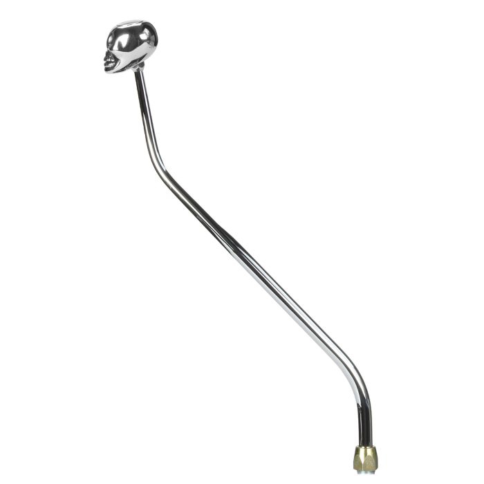 CM Shifter GM TH400 Chrome 23" Double Bend Lever Skull Knob