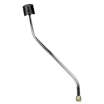 CM Shifter GM TH400 Chrome 23" Double Bend Lever Piston Black Knob