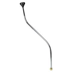 CM Shifter GM TH200 Chrome 32" Double Bend Lever Mushroom Black Knob
