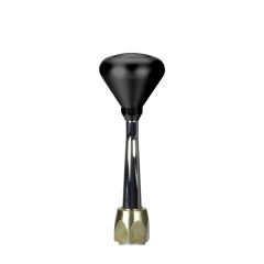 CM Shifter GM 200-4R Chrome 6" Straight Lever Mushroom Black Knob