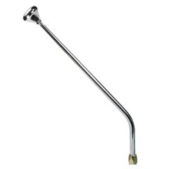 CM Shifter GM TH350 Chrome 23" Single Bend Lever Mushroom Polished Knob