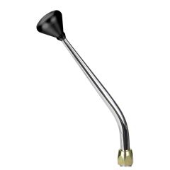 CM Shifter Chrysler Hemi Chrome 12" Single Bend Lever Mushroom Black Knob