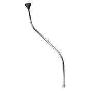CM Shifter GM TH200 Chrome 32" Double Bend Lever Mushroom Black Knob