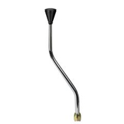 CM Shifter GM 200-4R Chrome 16" Double Bend Lever Hi-Tech Black Knob