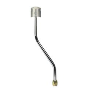 CM Shifter GM 200-4R Chrome 16" Double Bend Lever Piston Knob