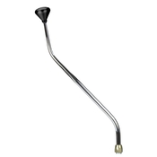 CM Shifter GM TH350 Chrome 23" Double Bend Lever Mushroom Black Knob