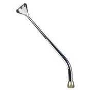 CM Shifter GM TH400 Chrome 16" Single Bend Lever Mushroom Polished Knob