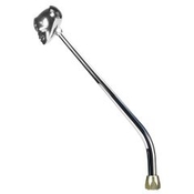 CM Shifter GM TH400 Chrome 16" Single Bend Lever Skull Knob