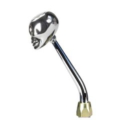 CM Shifter GM TH400 Chrome 8" Single Bend Lever Skull Knob