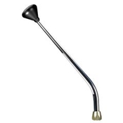 CM Shifter Chrysler Hemi Chrome 16" Single Bend Lever Mushroom Black Knob