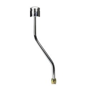 CM Shifter GM TH350 Chrome 16" Double Bend Lever Piston Polished Knob