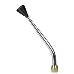 CM Shifter GM TH350 Chrome 12" Single Bend Lever Hi-Tech Black Knob