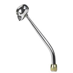 CM Shifter GM TH350 Chrome 12" Single Bend Lever Skull Knob