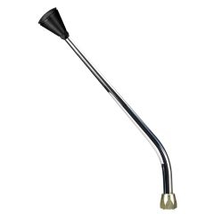 CM Shifter GM TH400 Chrome 16" Single Bend Lever Hi-Tech Black Knob