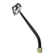 CM Shifter GM TH400 Black 12" Single Bend Lever Skull Knob