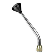 CM Shifter Chrysler Hemi Chrome 10" Single Bend Lever Mushroom Black Knob