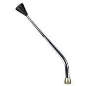 CM Shifter GM TH400 Chrome 16" Single Bend Lever Hi-Tech Black Knob