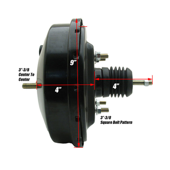 thumbnail image 2 of Demotor Performance Chrome 7" Single Diaphragm Power Brake Booster For Chevy Ford GM Street Rods 2 of 2