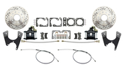 1970-1974 Camaro/Firebird 10/12 Rear Disc Brake Conversion Kit w/ Drilled & Rotors Black Calipers