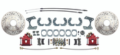 Ford 9" Rear Disc Brake Kit w/ Powder Coated Red Rotors