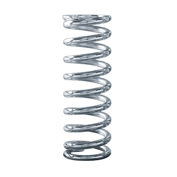 CHROME COIL SPRING, 10IN., 2-1/2IN. ID, 125LBS/IN.
